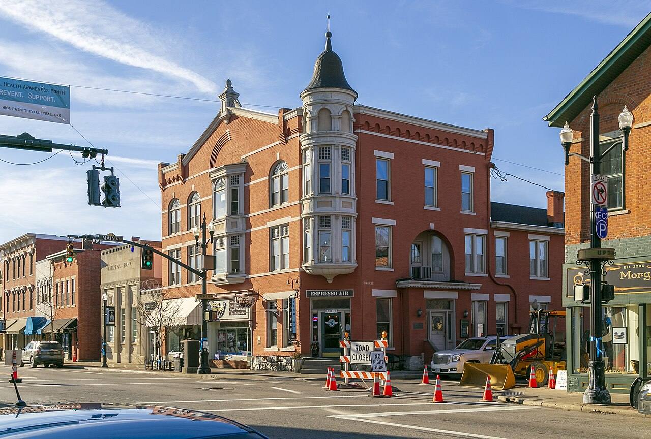 The Holmes Hotel building in Uptown Westerville